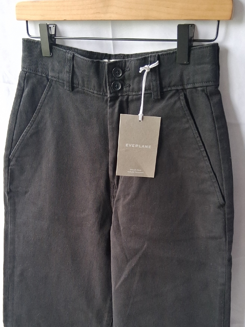 Everlane The Organic Wide Leg Pant Black Jeans 2 - Picture 6 of 9